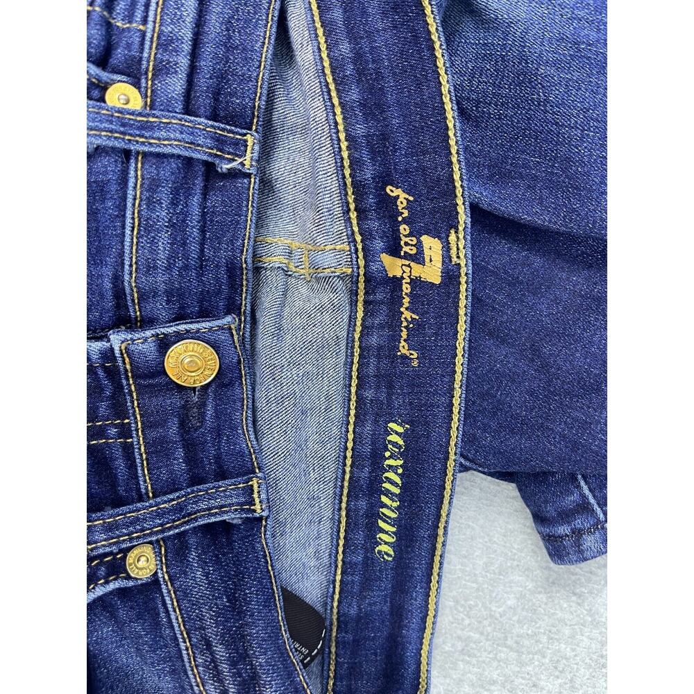 7 For All Mankind Roxanne Skinny Medium Wash Blue Jeans Stretch Denim Sz 26 7FAM - Picture 6 of 12